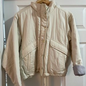 Quilted bomber type jacket